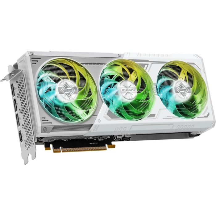 ASRock Intel Arc B580 Steel Legend 12GB OC graphics card triple-fan cooling and DisplayPort HDMI outputs