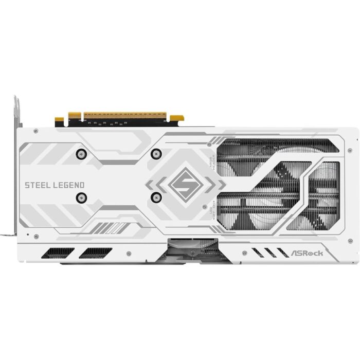ASRock Intel Arc B580 Steel Legend 12GB OC graphics card triple-fan cooling and DisplayPort HDMI outputs