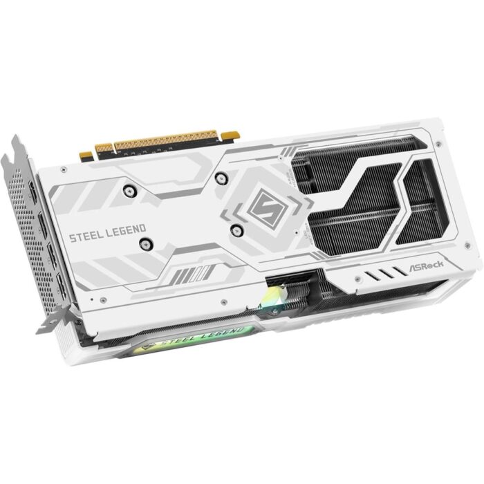 ASRock Intel Arc B580 Steel Legend 12GB OC graphics card triple-fan cooling and DisplayPort HDMI outputs