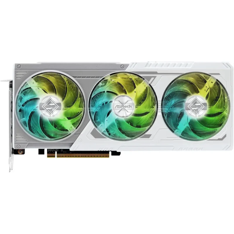 ASRock Radeon RX 9060 XT 8GB OC Graphics Card Front and Side View