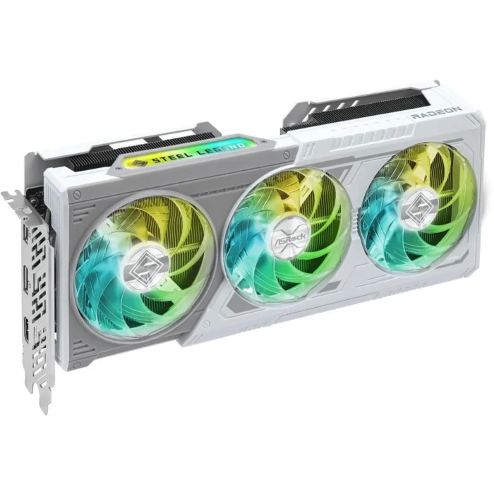 ASRock Radeon RX 9060 XT 8GB OC Graphics Card Front and Side View