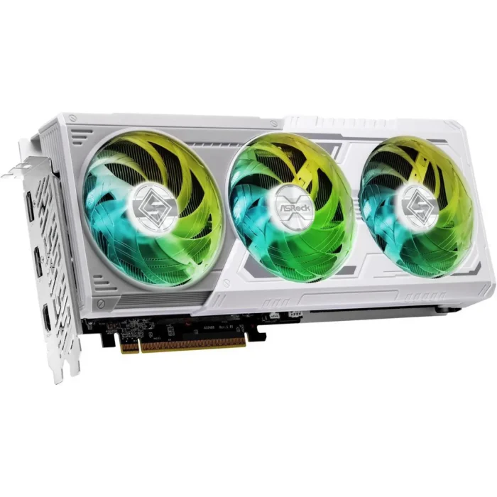 ASRock Radeon RX 9060 XT 8GB OC Graphics Card Front and Side View