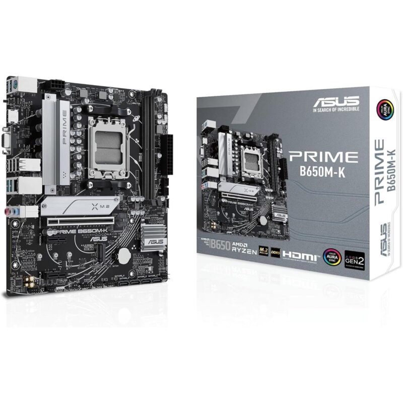 ASUS PRIME B650M-K AM5 DDR5 Micro-ATX Motherboard Front View
