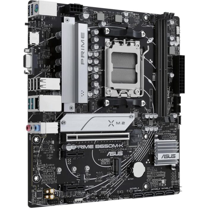 ASUS PRIME B650M-K AM5 DDR5 Micro-ATX Motherboard Front View