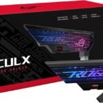 ASUS ROG Herculx Graphics Card Anti-Sag Holder Bracket (Solid Zinc Alloy Construction, Easy Toolless Installation, Included Spirit Level, Adjustable Height, Wide Compatibility, Aura Sync RGB)