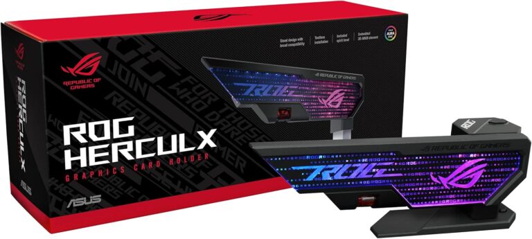 ROG Herculx Graphics Card Holder XH01 – Black / White with ARGB