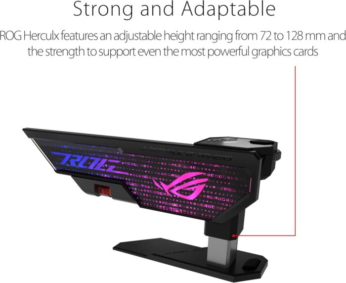 ROG Herculx Graphics Card Holder XH01 – Black / White with ARGB