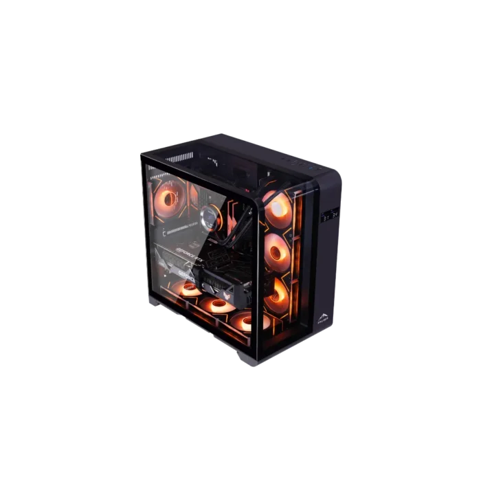 FROZER Infinity Plus ATX PC Case Black with 4 ARGB Fans