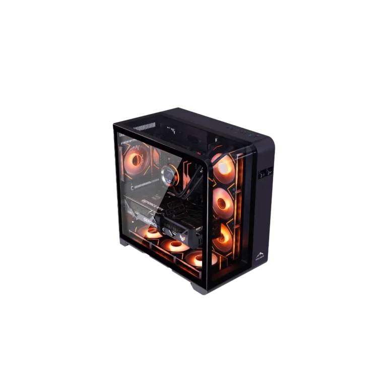 FROZER Infinity Plus ATX PC Case Black with 4 ARGB Fans