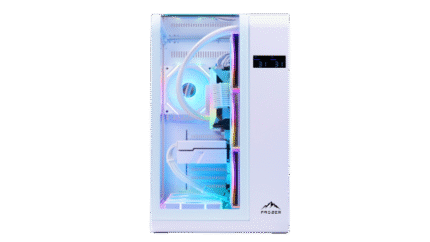 FROZER Infinity Plus ATX PC Case White with ARGB Infinity Mirror Fans