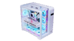 FROZER Infinity Plus ATX PC Case White with ARGB Infinity Mirror Fans