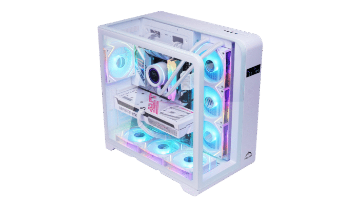 FROZER Infinity Plus ATX PC Case White with ARGB Infinity Mirror Fans