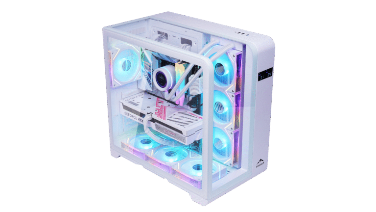 FROZER Infinity Plus ATX PC Case White with ARGB Infinity Mirror Fans