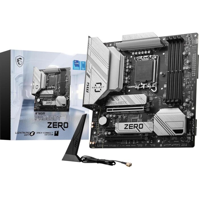 MSI B760M Project Zero DDR5 Gaming Motherboard with Wi-Fi 6E and PCIe 5.0