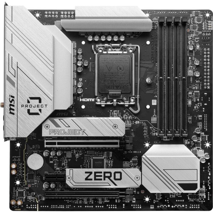 MSI B760M Project Zero DDR5 Gaming Motherboard with Wi-Fi 6E and PCIe 5.0