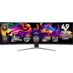 MSI MPG 491CQPX QD-OLED 49" Curved Gaming Monitor – 240Hz, 0.03ms, HDR, USB-C, G-Sync