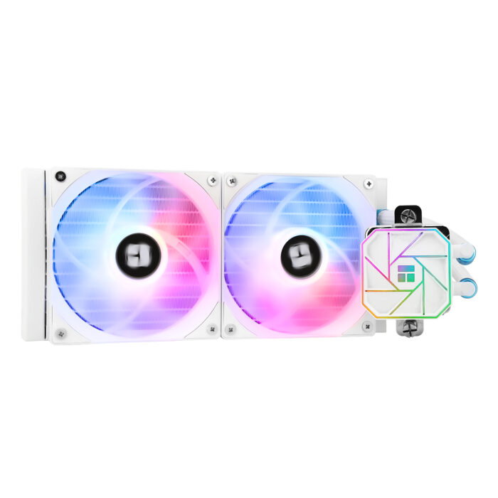 Thermalright Aqua Elite 240 V3 ARGB white AIO CPU cooler with dual fans and ARGB lighting