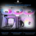 Thermalright Aqua Elite 360 V3 ARGB White AIO CPU Cooler with triple 120mm ARGB fans and white radiator