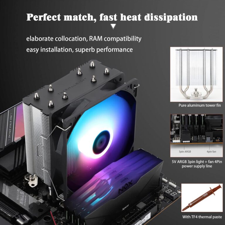 Thermalright Assassin X 120 Refined SE ARGB CPU Cooler with 120mm Fan and ARGB Lighting