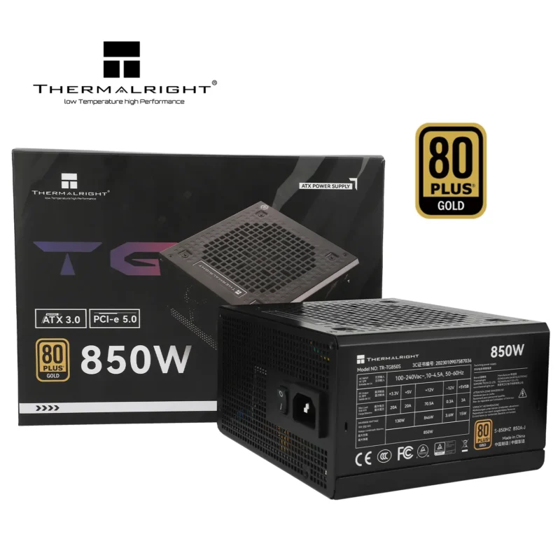 Thermalright TG-850S 850W 80 Plus Gold modular power supply with silent fan