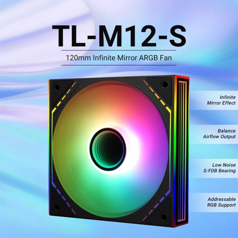 Thermalright TL-M12-S 120mm ARGB CPU Cooler Fan – Front View