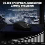 ATTACK SHARK G3PRO Tri-mode Wireless Gaming Mouse [Black] - Image 3