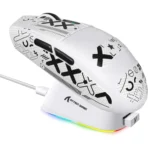 Attack Shark G3Pro White Wireless Gaming Mouse with 26K DPI and RGB Lighting