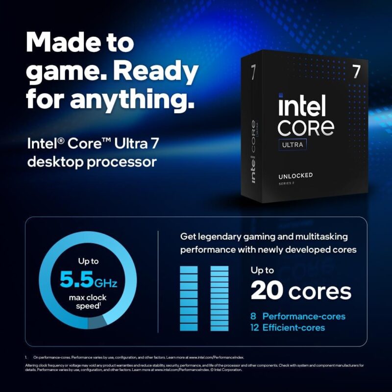 Intel Core Ultra 7 265K Processor - Front View Box Packaging