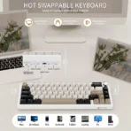 Attack Shark X66 60% Mechanical Keyboard - Cheese White - Image 3