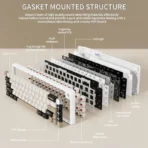 Attack Shark X66 60% Mechanical Keyboard - Cheese White - Image 6
