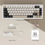 Attack Shark X66 60% Mechanical Keyboard - Cheese White - Image 8