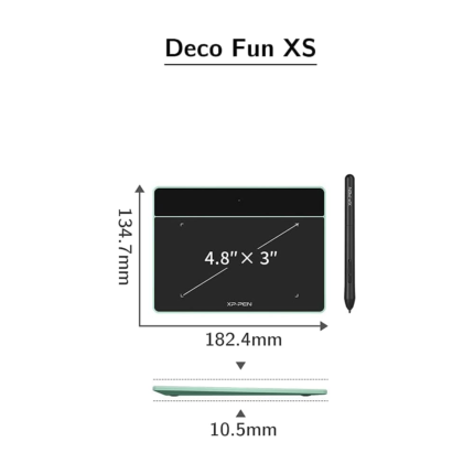 XP-Pen Deco Fun XS Graphics Tablet – Compact Digital Drawing Pad