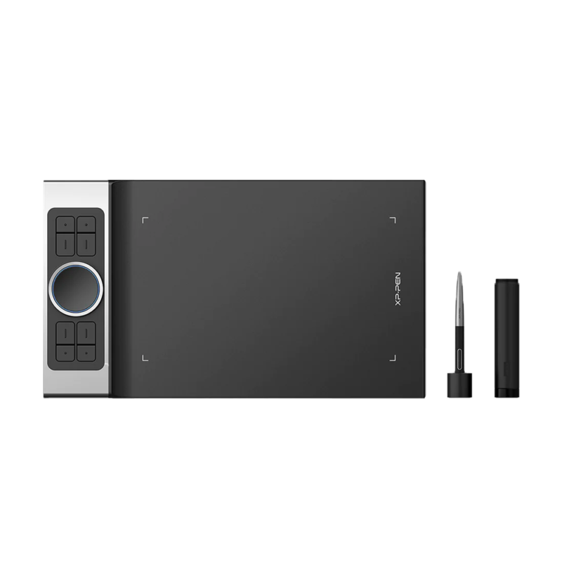 XP‑Pen Deco Pro Medium graphics tablet with dual dial wheels and stylus