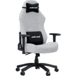 Anda Seat Luna Large Fabric Gaming Chair - Ergonomic Reclining Video Game Chairs, Computer Home Office Chair, Heavy Duty Neck & Back Lumbar Support, Folding Recliner Seat for Adults - Grey