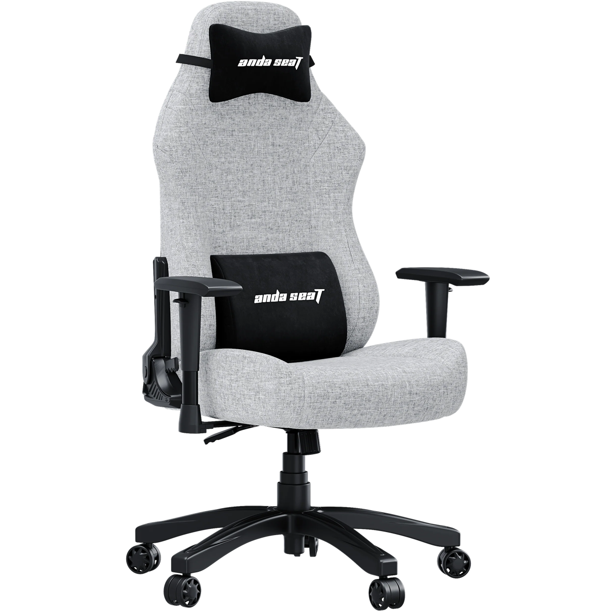 anda-seat-luna-gaming-chair-price-in-pakistan-amirtraders.com.pk 11 Anda Seat Luna Large Fabric Gaming Chair in grey with ergonomic lumbar and neck support