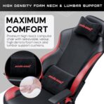 Anda Seat Luna Large Gaming Chair in black and red with ergonomic design and lumbar support