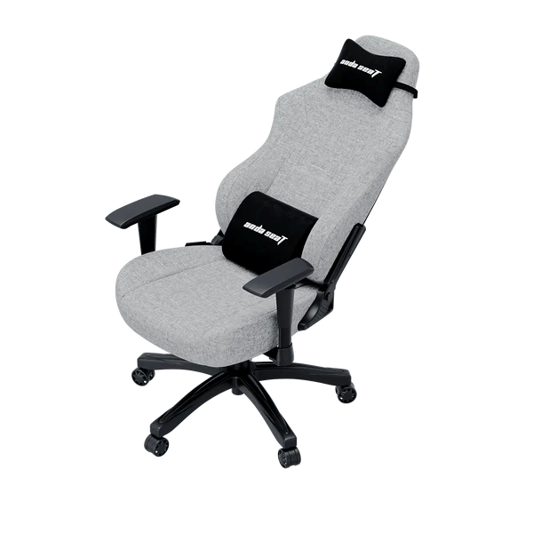 anda-seat-luna-gaming-chair-price-in-pakistan-amirtraders.com.pk 55 Anda Seat Luna Large Fabric Gaming Chair in grey with ergonomic lumbar and neck support