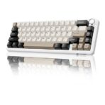Attack Shark X66 White Cheese wireless mechanical keyboard with RGB and yellow key accents