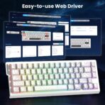 Attack Shark X68 HE White Contours 60% gaming keyboard with RGB and magnetic switches