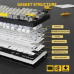 “Attack Shark X820 Ultra Wireless Keyboard in Star Black”