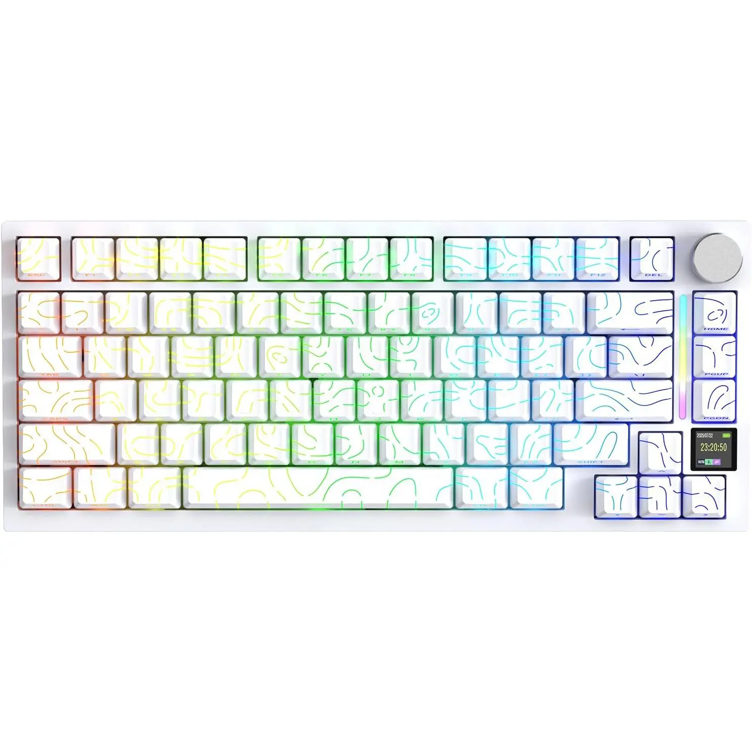 attack-shark-x820-ultra-white-keyboard-price-in-pakistan-amirtraders.com.1 Attack Shark X820 Ultra Wireless Keyboard – White Contours