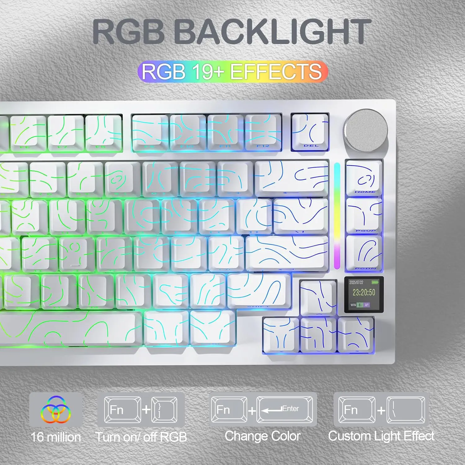 attack-shark-x820-ultra-white-keyboard-price-in-pakistan-amirtraders.com.3 Attack Shark X820 Ultra Wireless Keyboard – White Contours