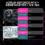 Gigabyte Aorus RTX 5080 Master 16G Graphics Card Front and Side View