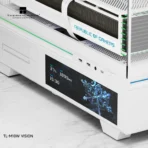 Thermalright TL-M10 Vision LCD Gaming Case White - Front and Side View