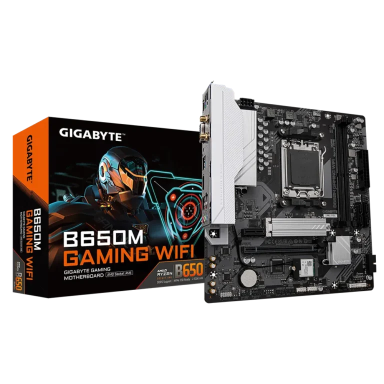 Gigabyte B650M Gaming Wifi DDR5 AMD AM5 motherboard front view