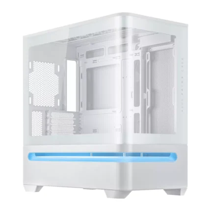 Asus Prime AP202 ARGB is an mATX case with a curved glass panel
