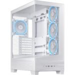 Asus A31 Plus TG ARGB White ATX PC Case – Sleek Design, ARGB Fans, BTF Support