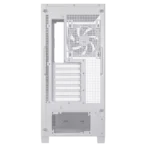 Asus A31 Plus TG ARGB White ATX PC Case Front and Side View