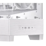 Asus A31 Plus TG ARGB White ATX PC Case Front and Side View