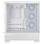 Asus A31 Plus TG ARGB White ATX PC Case Front and Side View